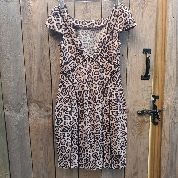 Victoria's Secret Cap Sleeve Leopard Print Dress Women's Size 4 EUC - Picture 6 of 7